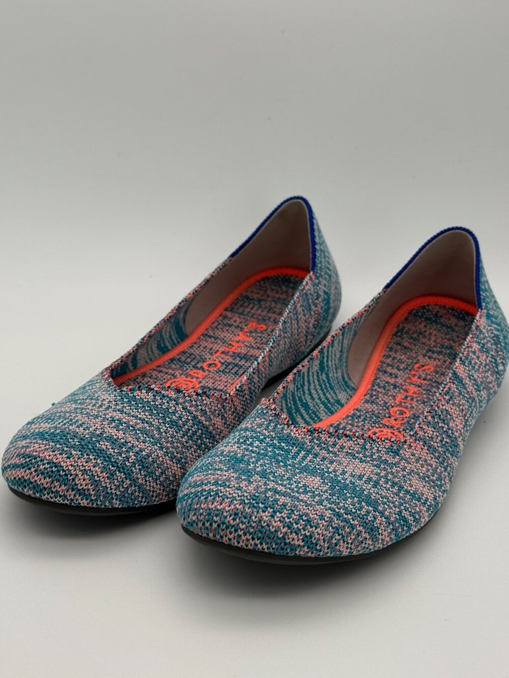 Rothy's The Flat Turquoise Melange Ballet Flats Size 8